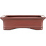 Rectangular unglazed bonsai pot by Bigei - 145 x 110 x 37 mm