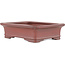 Rectangular unglazed bonsai pot by Bigei - 145 x 110 x 37 mm