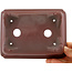 Maceta rectangular para bonsái sin esmaltar de Bigei - 145 x 117 x 55 mm