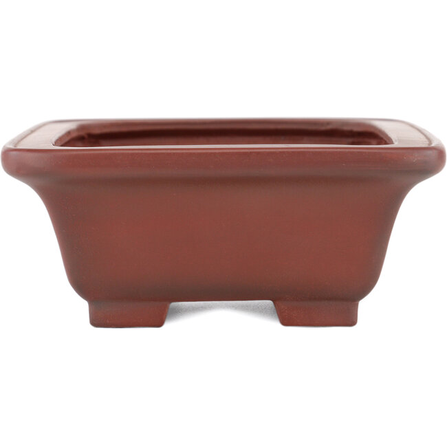 Pot à bonsaï rectangulaire non émaillé par Bigei - 160 x 128 x 50 mm