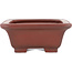 Rectangular unglazed bonsai pot by Bigei - 160 x 128 x 50 mm