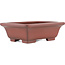 Rectangular unglazed bonsai pot by Bigei - 160 x 128 x 50 mm