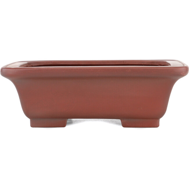 Pot à bonsaï rectangulaire non émaillé par Bigei - 160 x 128 x 50 mm