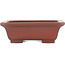 Rectangular unglazed bonsai pot by Bigei - 160 x 128 x 50 mm