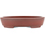 Oval unglazed bonsai pot by Bigei - 160 x 125 x 32 mm