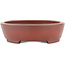 Oval unglazed bonsai pot by Bigei - 160 x 125 x 32 mm