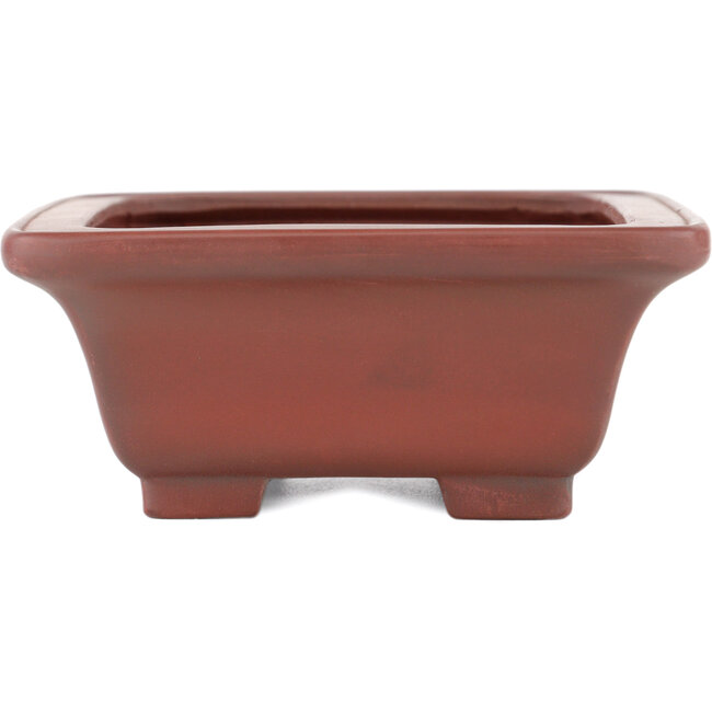 Pot à bonsaï rectangulaire non émaillé par Bigei - 160 x 128 x 50 mm