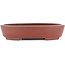 Oval unglazed bonsai pot by Bigei - 160 x 125 x 32 mm