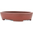 Oval unglazed bonsai pot by Bigei - 160 x 125 x 32 mm