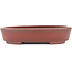 Oval unglazed bonsai pot by Bigei - 160 x 125 x 32 mm