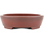 Oval unglazed bonsai pot by Bigei - 160 x 125 x 32 mm