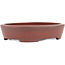 Oval unglazed bonsai pot by Bigei - 160 x 125 x 32 mm