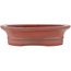 Oval unglazed bonsai pot by Bigei - 160 x 125 x 40 mm