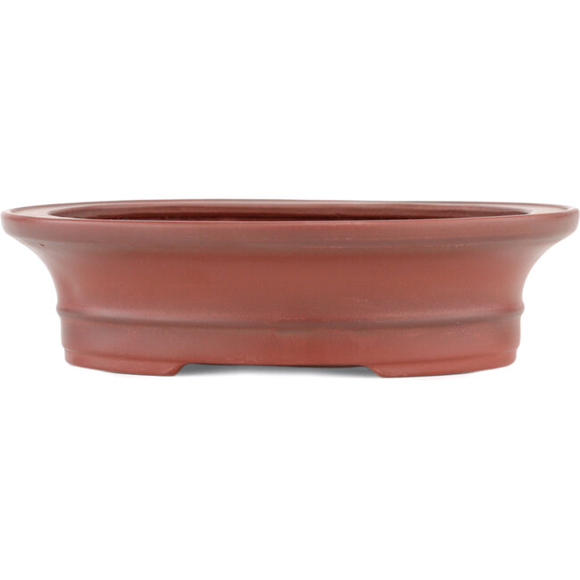 Ovaler, unglasierter Bonsaitopf von Bigei – 160 x 125 x 40 mm