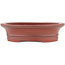 Oval unglazed bonsai pot by Bigei - 160 x 125 x 40 mm