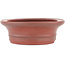 Oval unglazed bonsai pot by Bigei - 160 x 125 x 40 mm