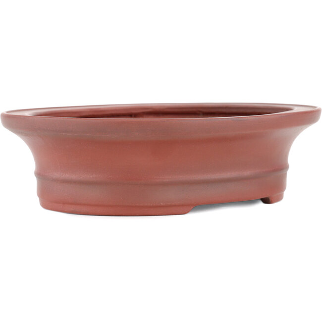 Ovaler, unglasierter Bonsaitopf von Bigei – 160 x 125 x 40 mm