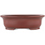 Oval unglazed bonsai pot by Bigei - 156 x 122 x 47 mm