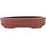 Pot à bonsaï ovale non émaillé par Bigei - 160 x 125 x 30 mm