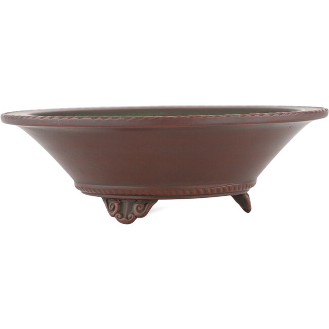 Runder, unglasierter Bonsaitopf von Bigei – 156 x 156 x 48 mm