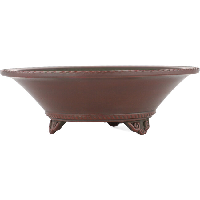 Runder, unglasierter Bonsaitopf von Bigei – 156 x 156 x 48 mm