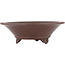 Ronde ongeglazuurde bonsaipot van Bigei - 156 x 156 x 48 mm