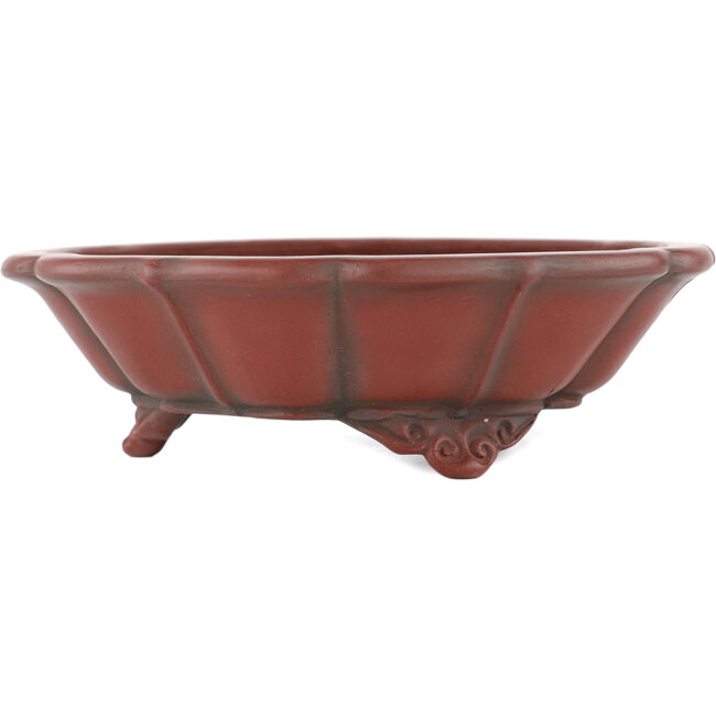 Lotus ongeglazuurde bonsaipot van Bigei - 145 x 145 x 46 mm