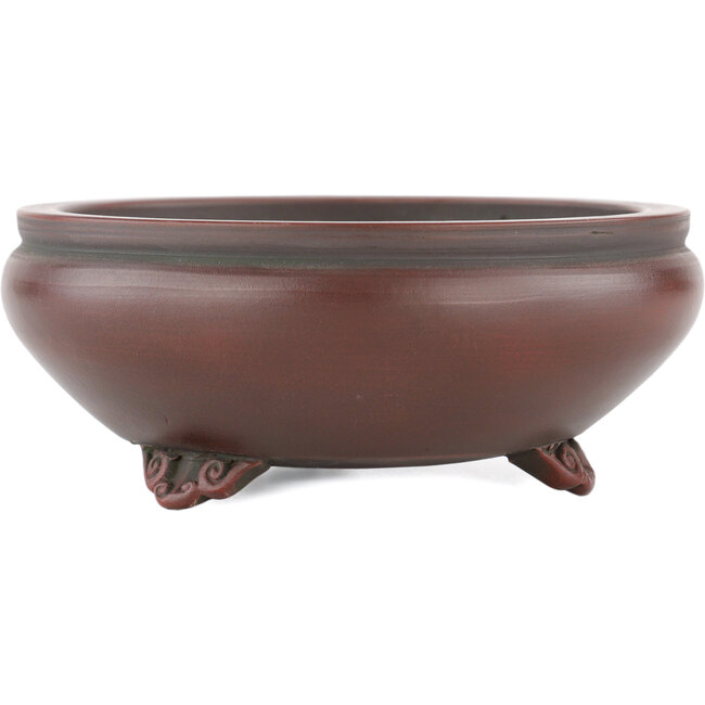 Pot à bonsaï rond non émaillé par Bigei - 120 x 120 x 45 mm