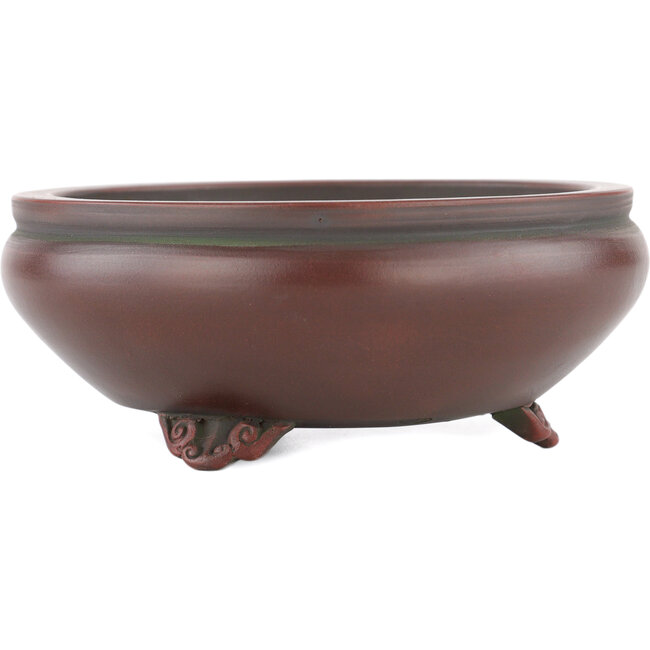 Pot à bonsaï rond non émaillé par Bigei - 120 x 120 x 45 mm