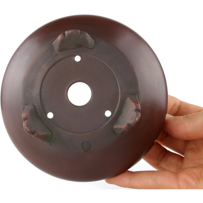 Pot à bonsaï rond non émaillé par Bigei - 120 x 120 x 45 mm