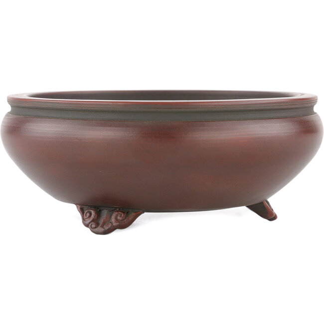 Pot à bonsaï rond non émaillé par Bigei - 120 x 120 x 45 mm