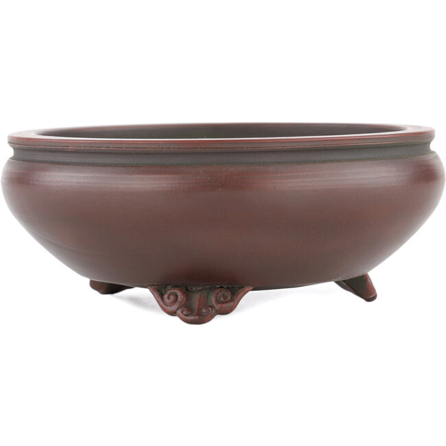 Pot à bonsaï rond non émaillé par Bigei - 120 x 120 x 45 mm