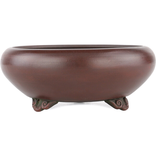 Maceta para bonsái redonda sin esmaltar de Bigei - 122 x 122 x 45 mm