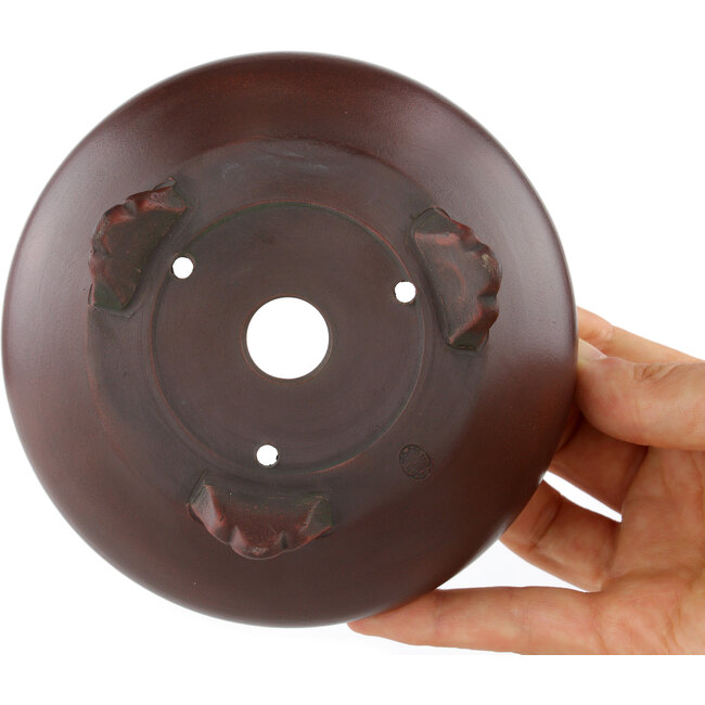 Runder, unglasierter Bonsaitopf von Bigei – 120 x 120 x 45 mm