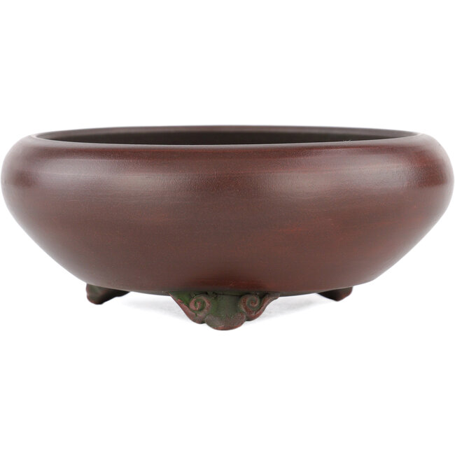 Pot à bonsaï rond non émaillé par Bigei - 122 x 122 x 45 mm