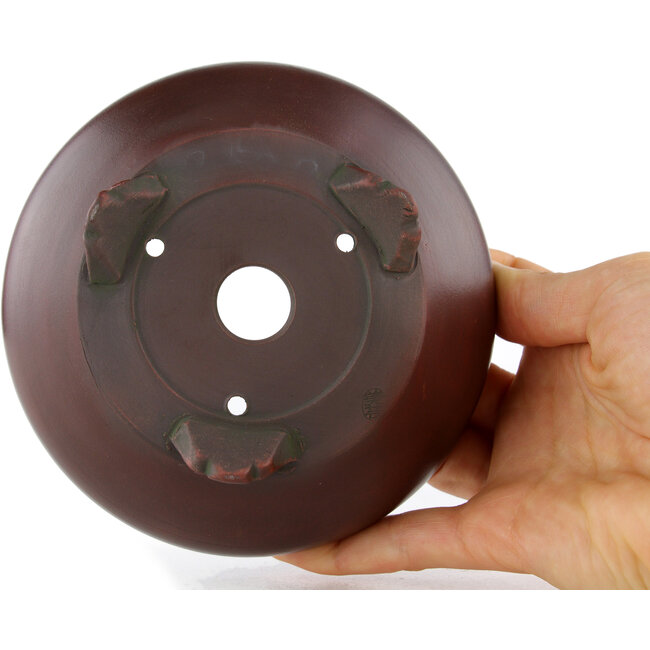 Pot à bonsaï rond non émaillé par Bigei - 122 x 122 x 45 mm