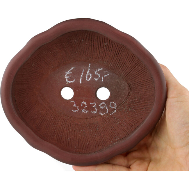 Pot à bonsaï Mokko non émaillé par Bigei - 155 x 140 x 55 mm