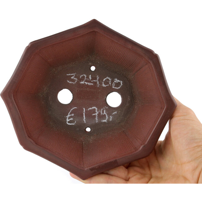 Pot à bonsaï Mokko non émaillé par Bigei - 160 x 145 x 37 mm