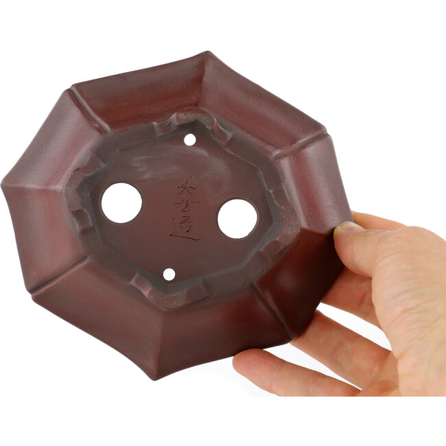 Maceta para bonsái Mokko sin esmaltar de Bigei - 140 x 125 x 33 mm