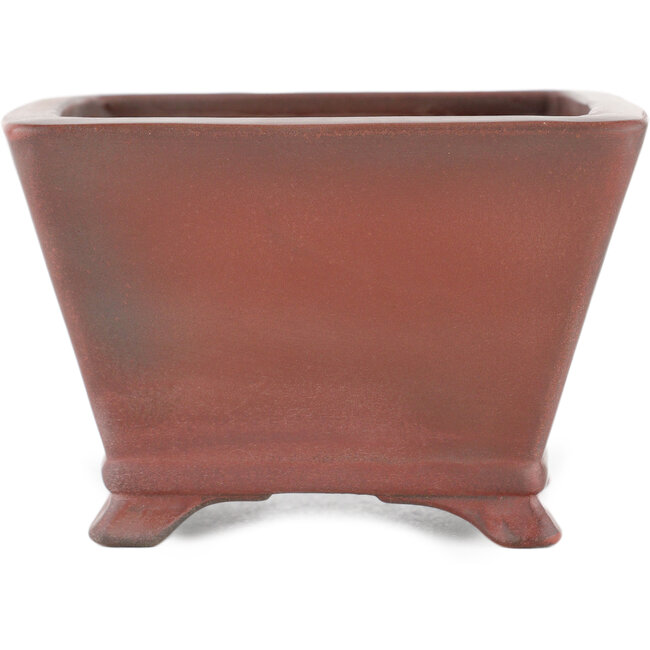 Pot à bonsaï carré non émaillé par Bigei - 97 x 97 x 64 mm