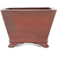 Pot à bonsaï carré non émaillé par Bigei - 97 x 97 x 64 mm
