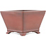 Pot à bonsaï carré non émaillé par Bigei - 97 x 97 x 64 mm