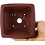 Square unglazed bonsai pot by Bigei - 97 x 97 x 64 mm