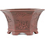Zeshoekige ongeglazuurde bonsaipot van Bigei - 120 x 105 x 62 mm
