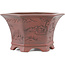 Pot à bonsaï hexagonal non émaillé par Bigei - 120 x 105 x 62 mm