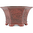 Pot à bonsaï hexagonal non émaillé par Bigei - 120 x 105 x 62 mm