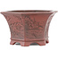 Pot à bonsaï hexagonal non émaillé par Bigei - 120 x 105 x 62 mm