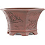 Pot à bonsaï hexagonal non émaillé par Bigei - 120 x 105 x 62 mm