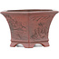 Pot à bonsaï hexagonal non émaillé par Bigei - 120 x 105 x 62 mm