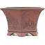 Pot à bonsaï hexagonal non émaillé par Bigei - 120 x 105 x 62 mm
